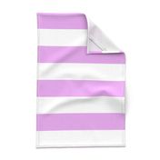 Blush Pink and White Jumbo 3-inch Circus Big Top Horizontal Stripes