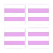 Blush Pink and White Wide 2-inch Cabana Tent Horizontal Stripes