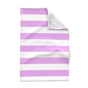 Blush Pink and White Wide 2-inch Cabana Tent Horizontal Stripes