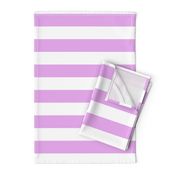 Blush Pink and White Wide 2-inch Cabana Tent Horizontal Stripes