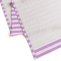 Blush Pink and White Big 1-inch Beach Hut Horizontal Stripes