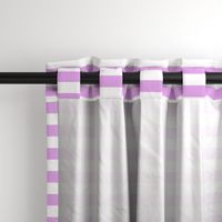 Blush Pink and White Big 1-inch Beach Hut Horizontal Stripes