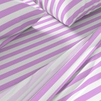 Blush Pink and White Big 1-inch Beach Hut Horizontal Stripes