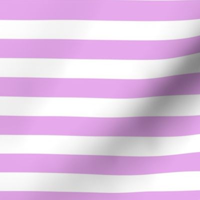 Blush Pink and White ¾ inch Deck Chair Horizontal Stripes