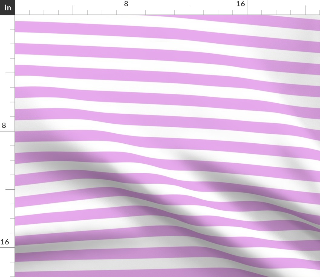 Blush Pink and White ¾ inch Deck Chair Horizontal Stripes