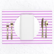 Blush Pink and White ½ inch Picnic Horizontal Stripes