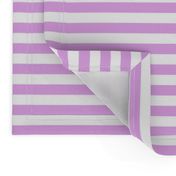 Blush Pink and White ½ inch Picnic Horizontal Stripes