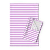 Blush Pink and White ½ inch Picnic Horizontal Stripes
