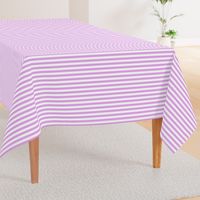 Blush Pink and White ½ inch Picnic Horizontal Stripes