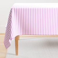 Blush Pink and White ½ inch Picnic Horizontal Stripes