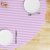 Blush Pink and White ½ inch Picnic Horizontal Stripes