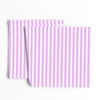 Blush Pink and White ½ inch Picnic Horizontal Stripes