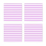 Blush Pink and White ½ inch Picnic Horizontal Stripes