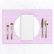 Blush Pink and White ¼ inch Sailor Horizontal Stripes