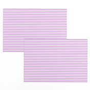 Blush Pink and White ¼ inch Sailor Horizontal Stripes