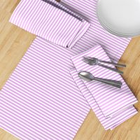 Blush Pink and White ¼ inch Sailor Horizontal Stripes