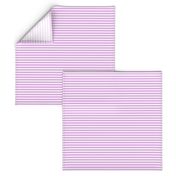 Blush Pink and White ¼ inch Sailor Horizontal Stripes