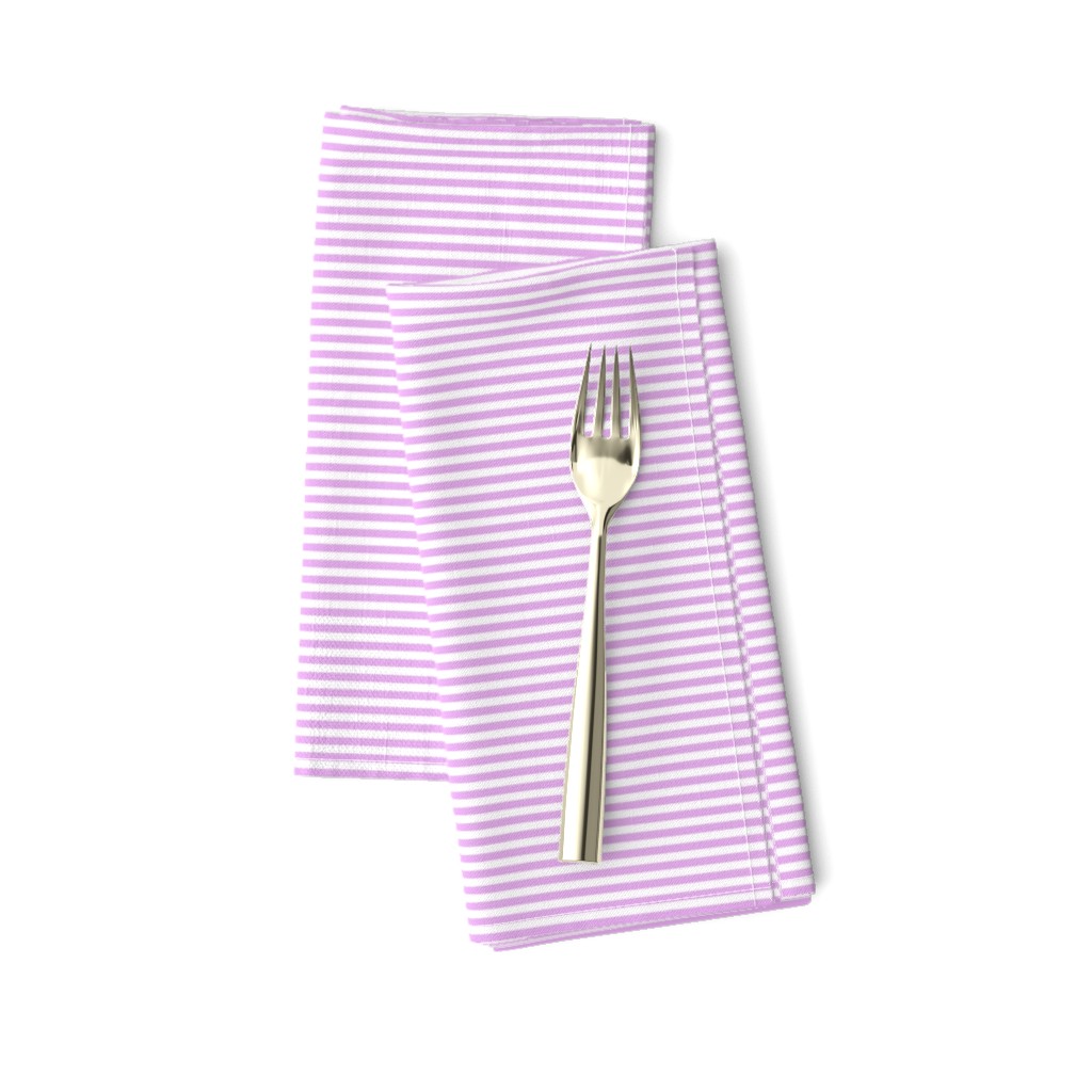 Blush Pink and White 1/8-inch Thin Pencil Horizontal Stripes