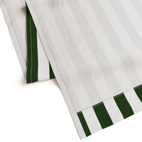 Forest Green and White Wide 2-inch Cabana Tent Vertical Stripes