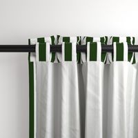 Forest Green and White Big 1-inch Beach Hut Vertical Stripes