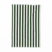 Forest Green and White ¾ inch Deck Chair Vertical Stripes