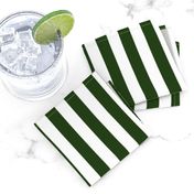 Forest Green and White ¾ inch Deck Chair Vertical Stripes