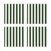 Forest Green and White ¾ inch Deck Chair Vertical Stripes