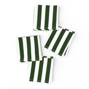 Forest Green and White ¾ inch Deck Chair Vertical Stripes