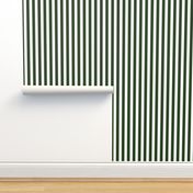 Forest Green and White ¾ inch Deck Chair Vertical Stripes