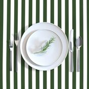 Forest Green and White ¾ inch Deck Chair Vertical Stripes