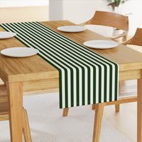 Forest Green and White ¾ inch Deck Chair Vertical Stripes