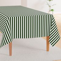 Forest Green and White ¾ inch Deck Chair Vertical Stripes