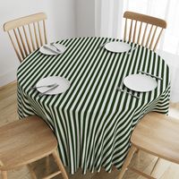 Forest Green and White ¾ inch Deck Chair Vertical Stripes