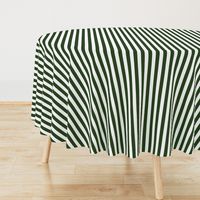 Forest Green and White ¾ inch Deck Chair Vertical Stripes