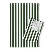 Forest Green and White ¾ inch Deck Chair Vertical Stripes