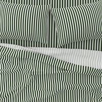 Forest Green and White ½ inch Picnic Vertical Stripes