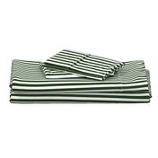 Forest Green and White ½ inch Picnic Vertical Stripes