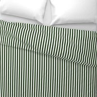 Forest Green and White ½ inch Picnic Vertical Stripes