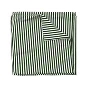 Forest Green and White ½ inch Picnic Vertical Stripes