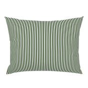 Forest Green and White ¼ inch Sailor Vertical Stripes