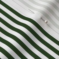 Forest Green and White ¼ inch Sailor Vertical Stripes