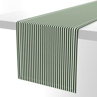 Forest Green and White ¼ inch Sailor Vertical Stripes