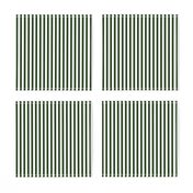 Forest Green and White ¼ inch Sailor Vertical Stripes