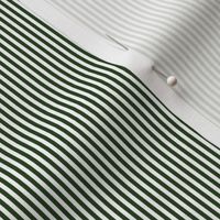 Forest Green and White 1/16-inch Micro Pinstripe Vertical Stripes