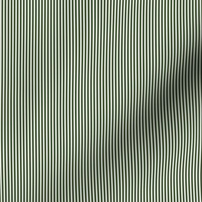 Forest Green and White 1/16-inch Micro Pinstripe Vertical Stripes