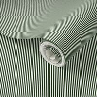 Forest Green and White 1/16-inch Micro Pinstripe Vertical Stripes