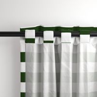 Forest Green and White Wide 2-inch Cabana Tent Horizontal Stripes