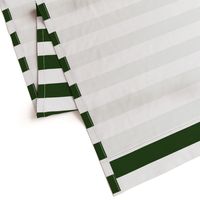 Forest Green and White Wide 2-inch Cabana Tent Horizontal Stripes