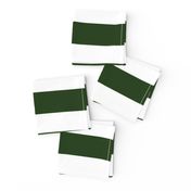 Forest Green and White Wide 2-inch Cabana Tent Horizontal Stripes