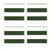 Forest Green and White Wide 2-inch Cabana Tent Horizontal Stripes